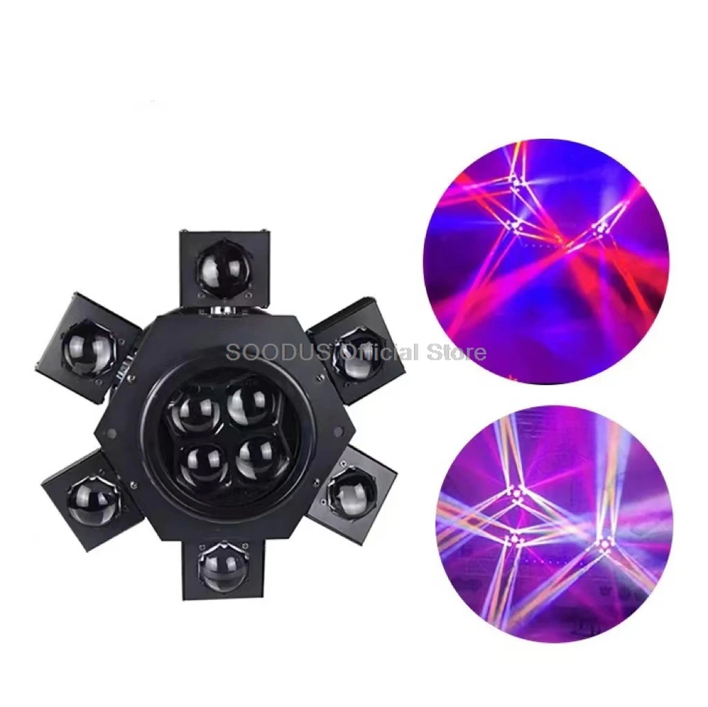 Light 150W DMX512 LED Beam Stage Lights Matrix Light Sound Activated RGBW For Wedding DJ Party Stage Lighting Six Strobe Shower