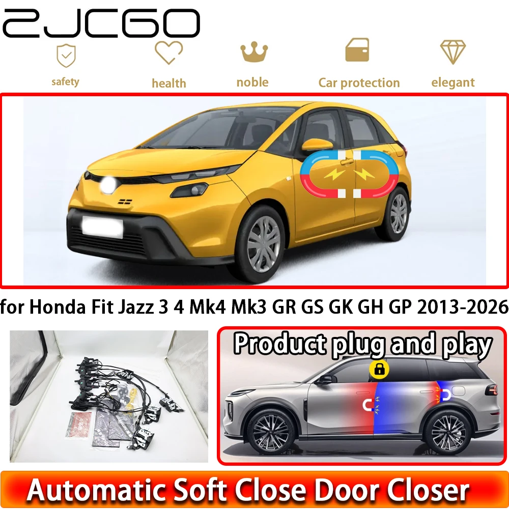 

for Honda Fit Jazz 3 4 Mk4 Mk3 GR GS GK GH GP 2013-2026 Soft Close Door Kit Power Closing Latch System Auto Pull Door Easy Close