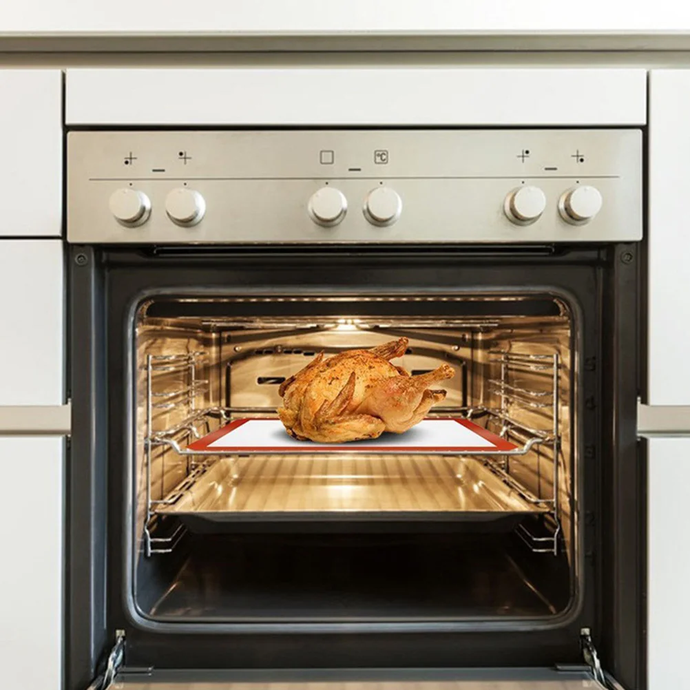 

2pcs Silicone Baking Mat Large Nonstick Heat Resistant Oven Liner With Oil Brush Glass Fiber Reinforced Kitchen Bake Sheet