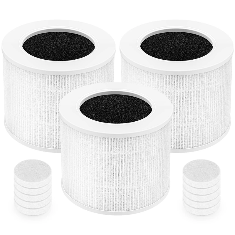 3 Pack Core Mini Replacement Filter Compatible For LEVOIT Core Mini Air Purifier, 3-IN-1 H13 True Hepa Air Filter