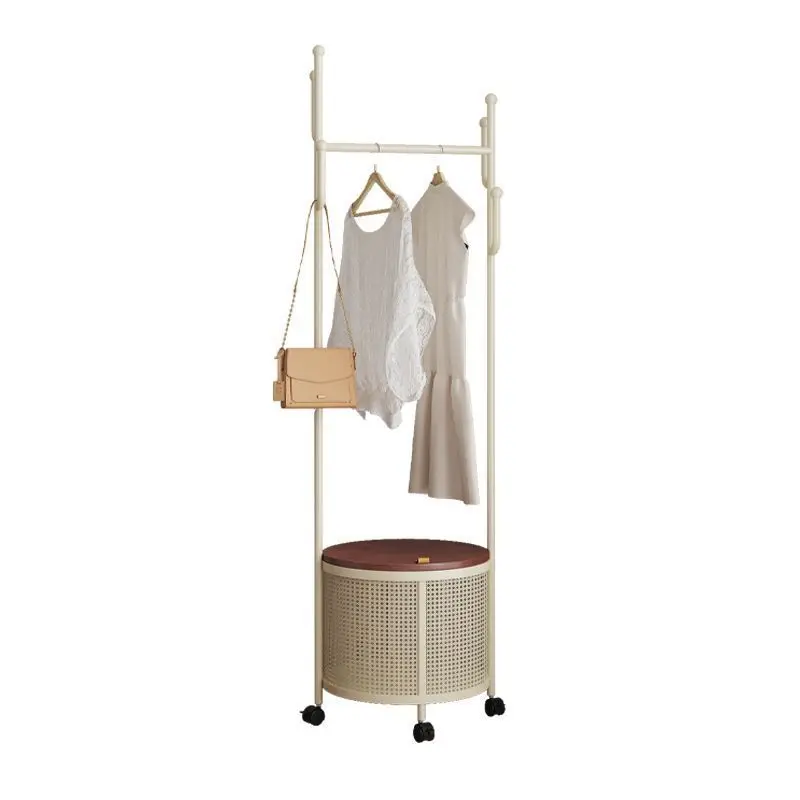 

Wheeled mobile hanger floor-to-ceiling bedroom storage modern simple multi-functional home new Chinese coat rack