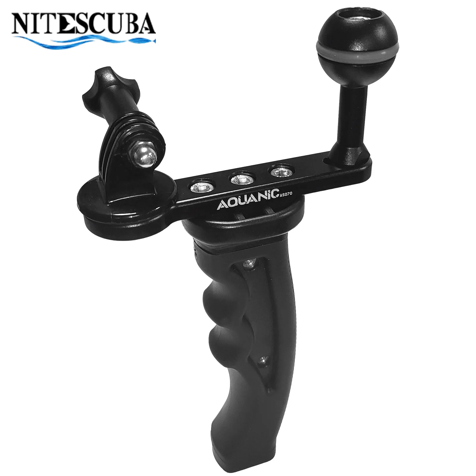 Aquanic Handheld Single ball head stand, dive light stand, Gopro accessories, insta360 Ace pro Camera waterproof housing stand