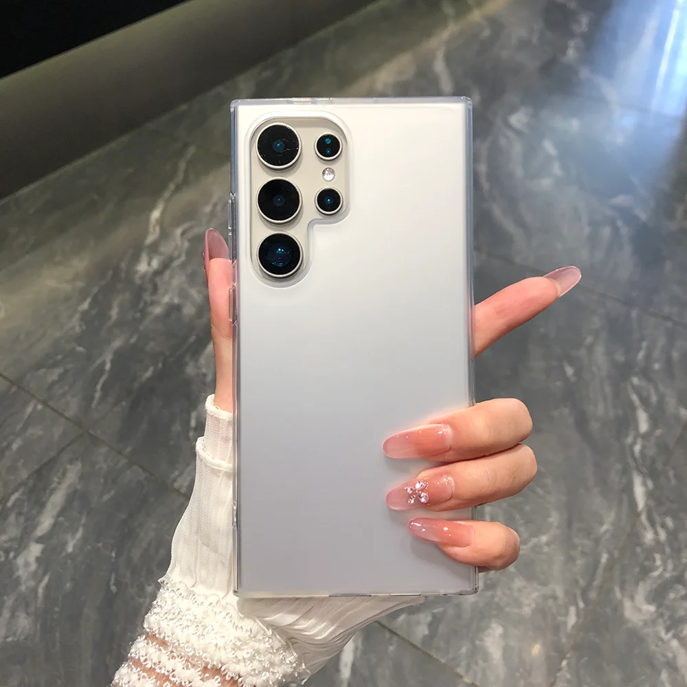 Eenvoudige kleur zilveren mobiele telefoon hoge temperatuur magneet is geschikt voor Samsung Galaxy S25 S24 Ultra Plus schokbestendig.S25 S24