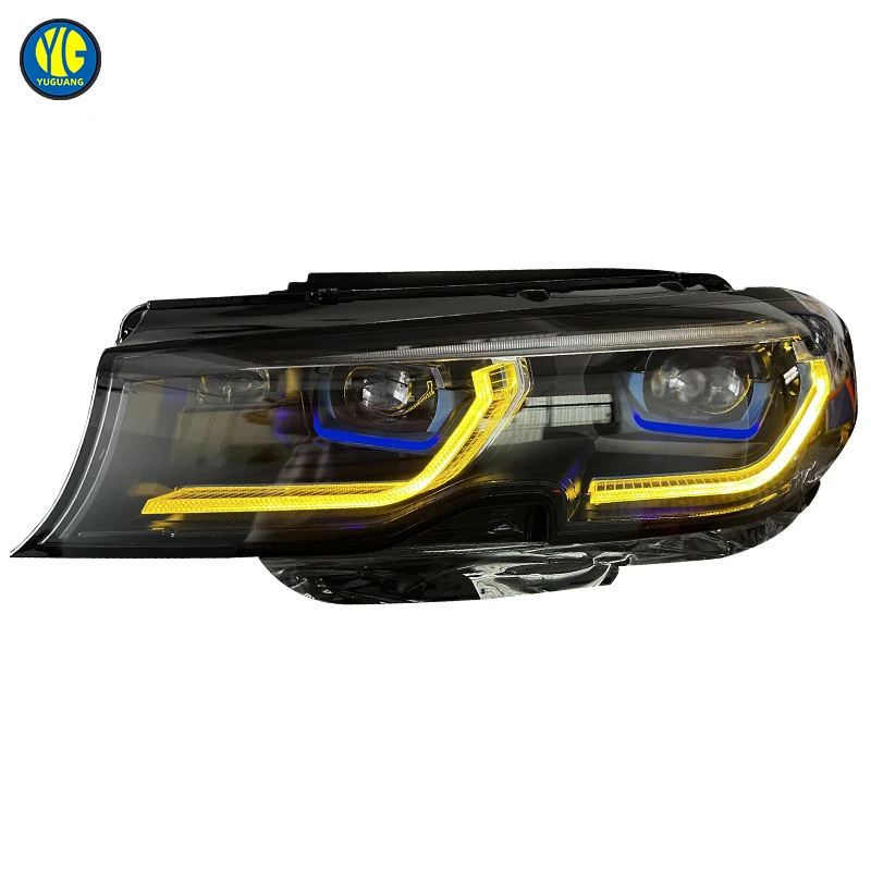 

For BMW G20 320i 325i 330i Headlights Head Lamp Upgrade LED Laser Style Head Lights Car Accessories with Yellow DRL
