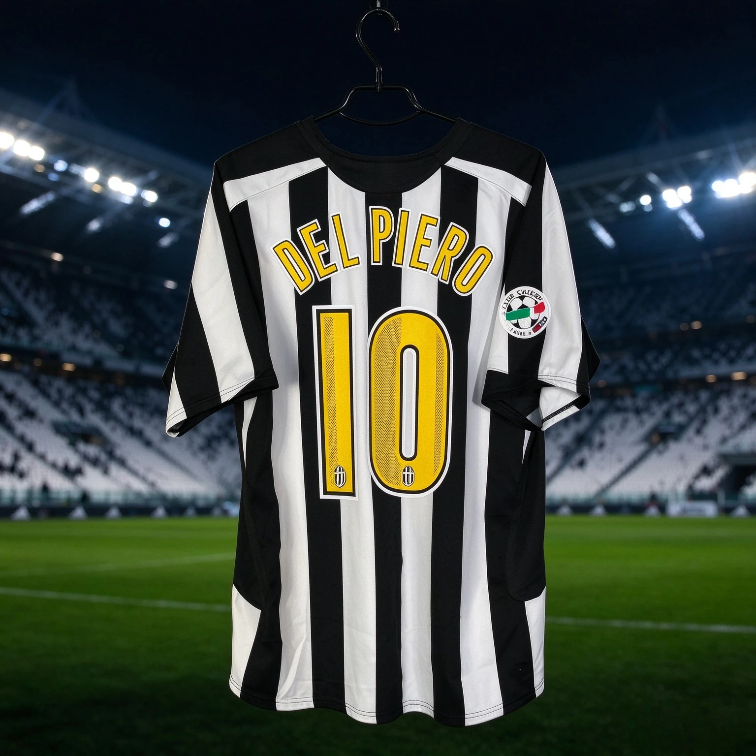 Juve Del Piero 10# Classic Football Jersey, La Vecchia Signora, Men Women Summer 3D Sports Breathable Quick Drying Sweatshirt