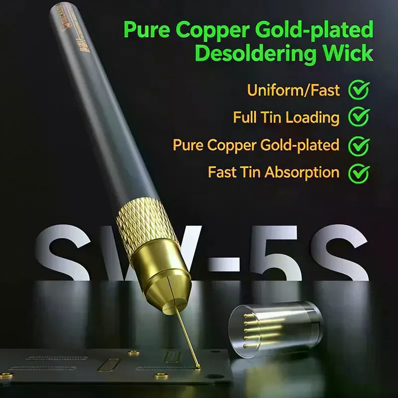 

Gold Plated FPC Connector Reballing Solder For Phones Motherboard BGA CPU Chip Soldering Repair Suction Tin Tools