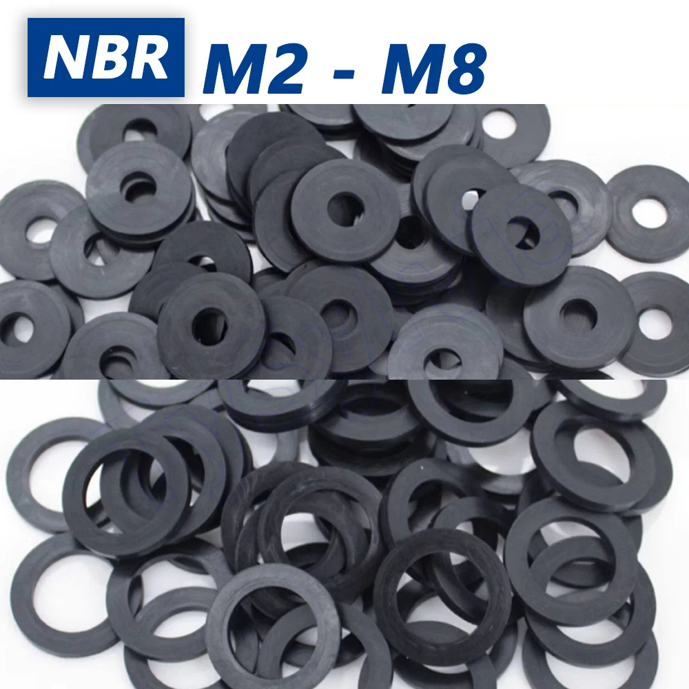 Rubber Gasket Oil Resistant Sealing O Ring Waterproof NBR Nitrile Rubber Washers Soft Flat O-Ring Shock Absorbing Ring Tap Seal