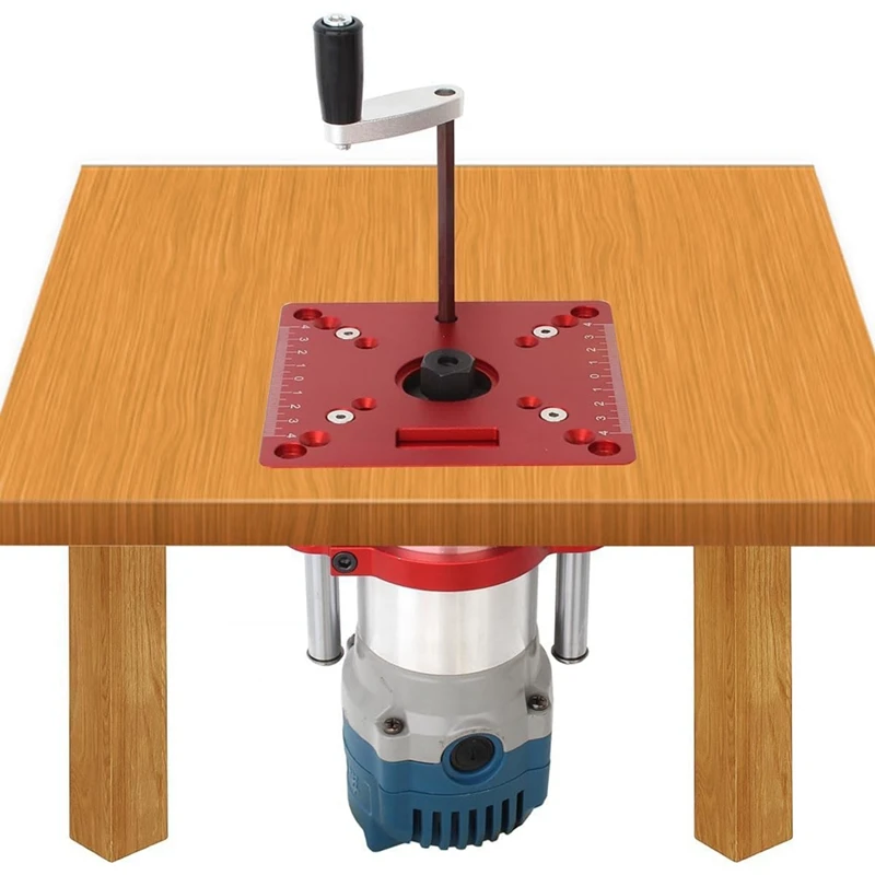 Mini Router Table Insert Plate And Router Lift For 65Mm Universal Trimming Machine,Square Woodworking Bench Router Durable