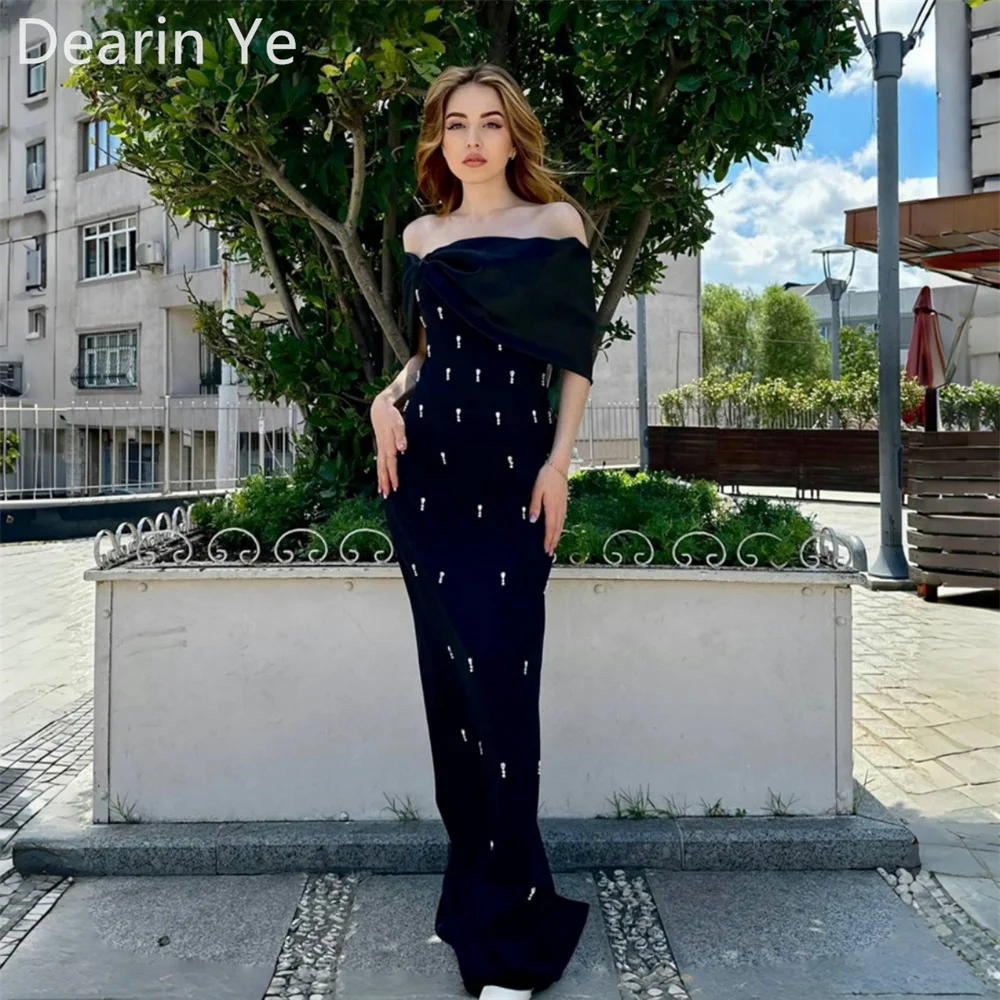 Customized Evening Dress Formal Dearin One Shoulder Column Floor Length Skirts Bespoke Occasion Dresses Prom Gown Saudi Arabia