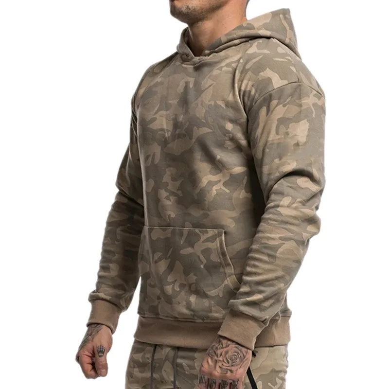 Camouflage Sportswear Suit Men Hoodie Pants Set Sweatshirt Sweatpants Male Gym Fitness Clothing Autumn winter Sports Tracksuits