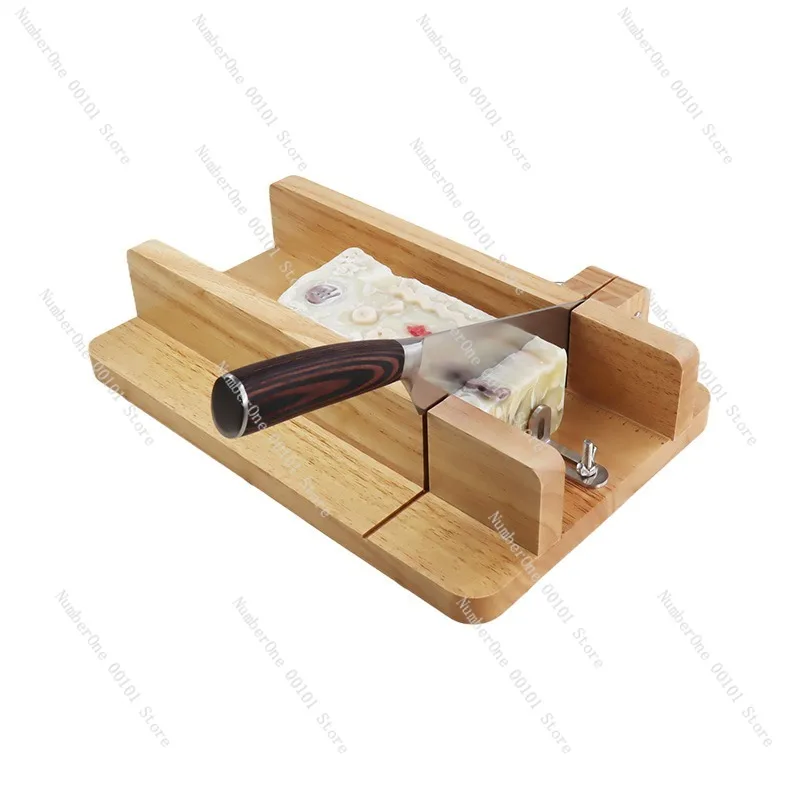 DIY Handmade Soap Cutter Table with Scale Marks Cold Process Hot Process Soap Cutting Tool Adjustable Wire Knife for Hard Soft