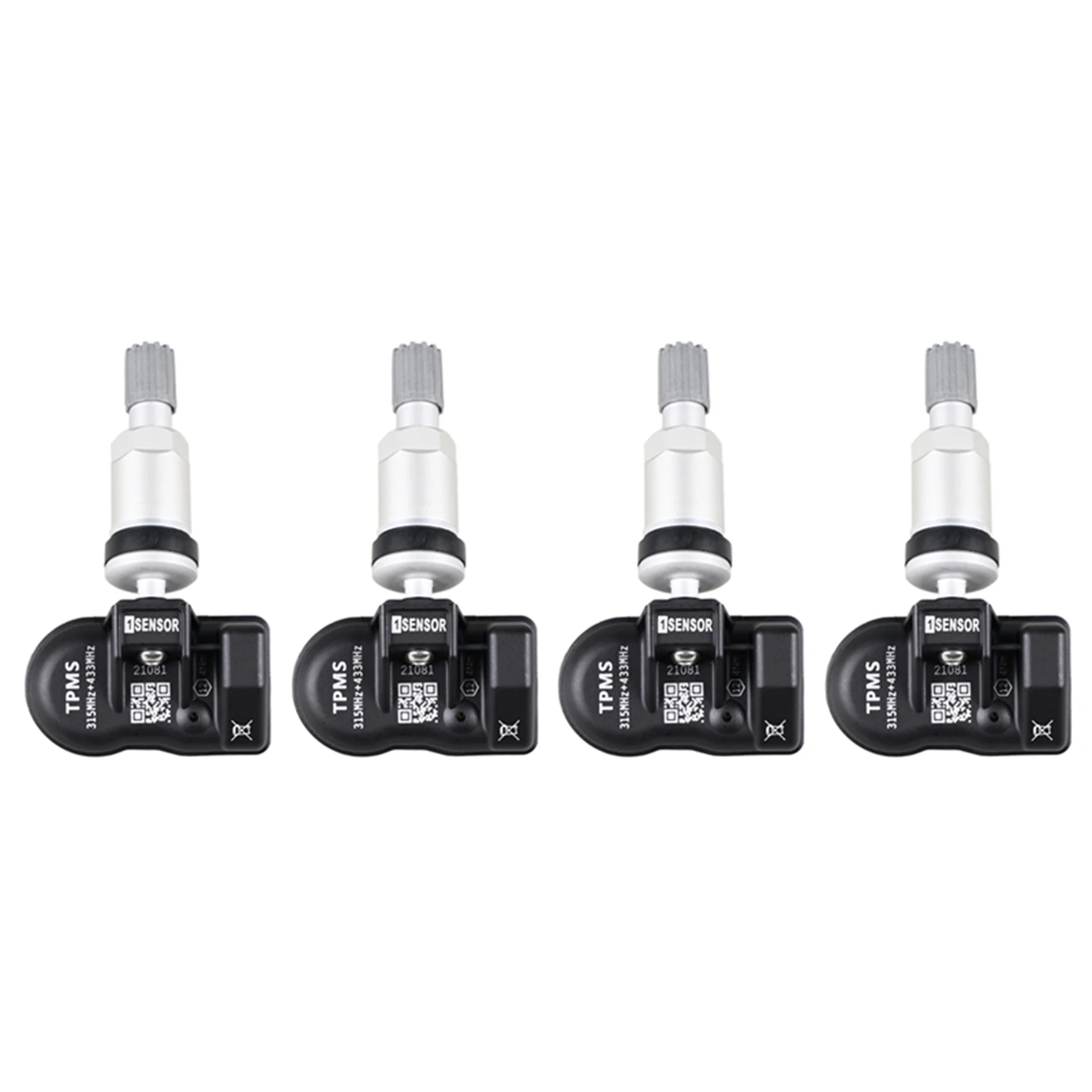 4Pcs TPMS Sensor 433MHz 315MHZ Sensor Universal 2 in 1 Tire Programmable TPMS Sensor for Tire Pressure Monitoring System