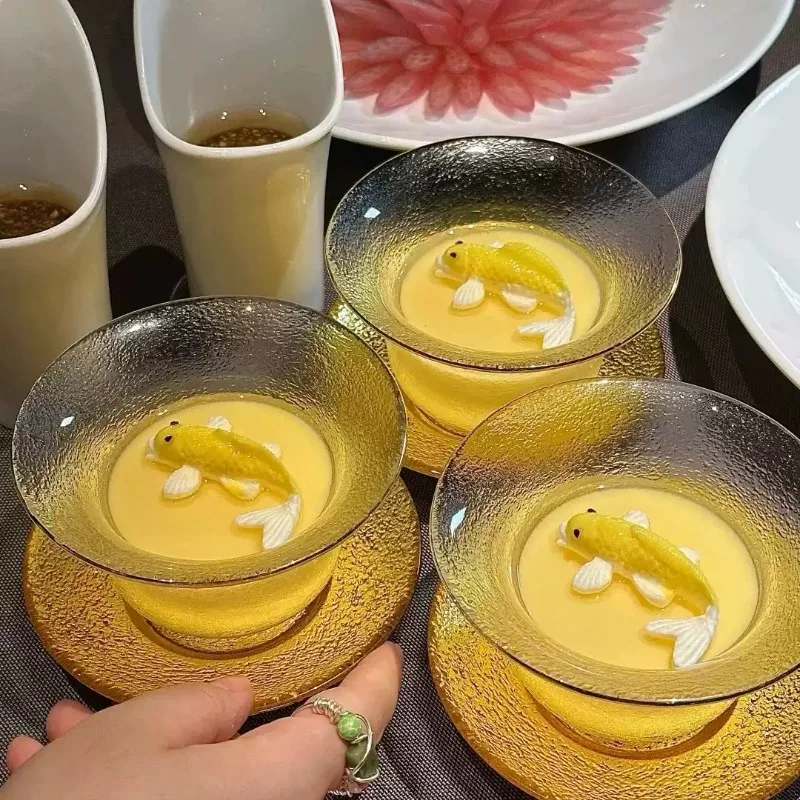 Mini Koi Mould 3D Little Goldfish Yogurt Pudding New Chinese Hotel Dessert Plate Cold Dish Silicone Abrasives