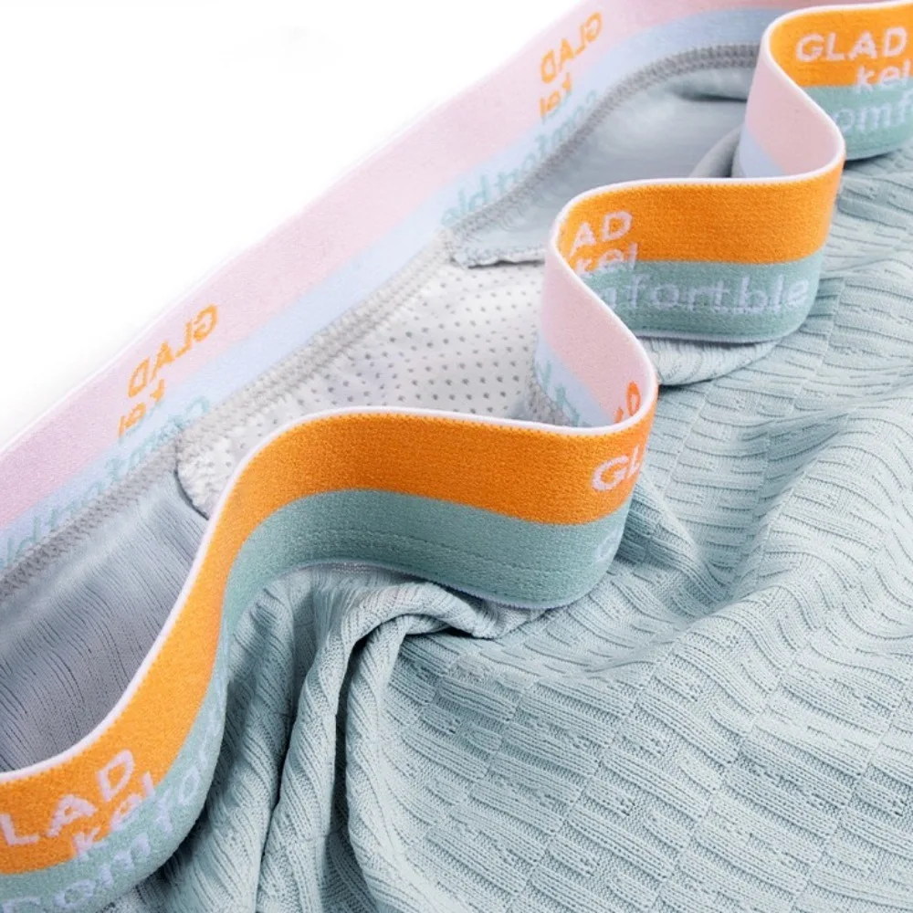 

4Pcs Breathable Plus Size Men's Boxer Briefs Mid Waist Elastic Underwear for Man Lingerie Seamless Printed Panties Gifts