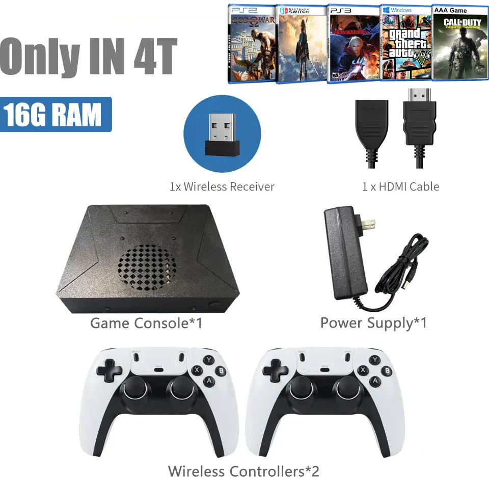 LZAKMR NIEUWE Upgrade S1 Game Box Dual System Windows 11 2/4TB Gamesysteem 99999+ GAMES voor SWITCH PS2 PS3 WII SS GAMECUBE Sega Saturn