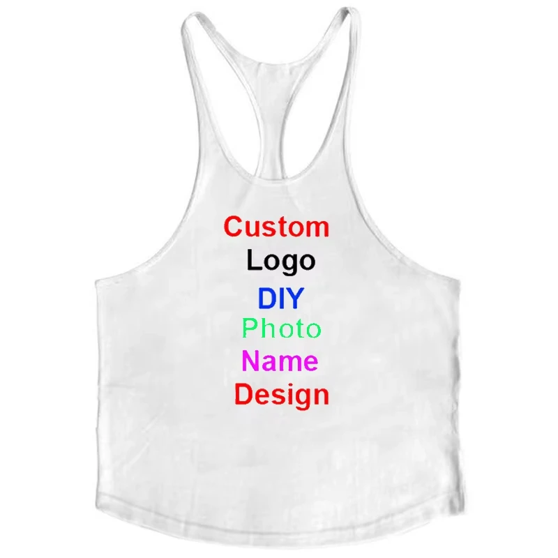 Y voltar stringer cinta colete ginásio algodão dos homens roupas de fitness musculação sem mangas camisa treino solto conforto colete