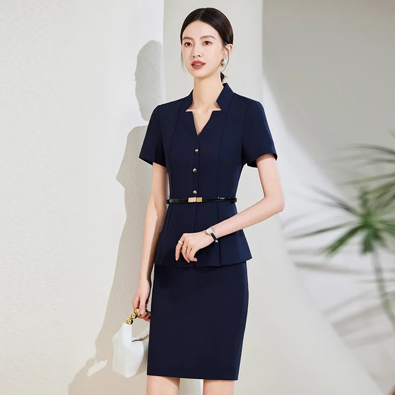 High-End Business Suit Women's Spring Elegant Hotel Reception Jewelry Shop Beauty Salon Building Sales Department Workwear Workw