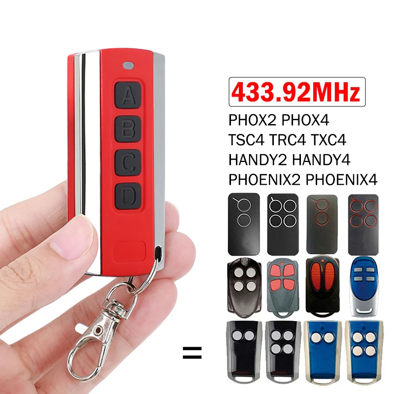 استنساخ V2 PHOX PHOX2 PHOX4 PHOENIX PHOENIX2 PHOENIX4 HANDY HANDY2 HANDY4 TSC4 TRC4 TXC4 جهاز تحكم عن بعد لبوابة المرآب بتردد 433.92 ميجاهرتز
