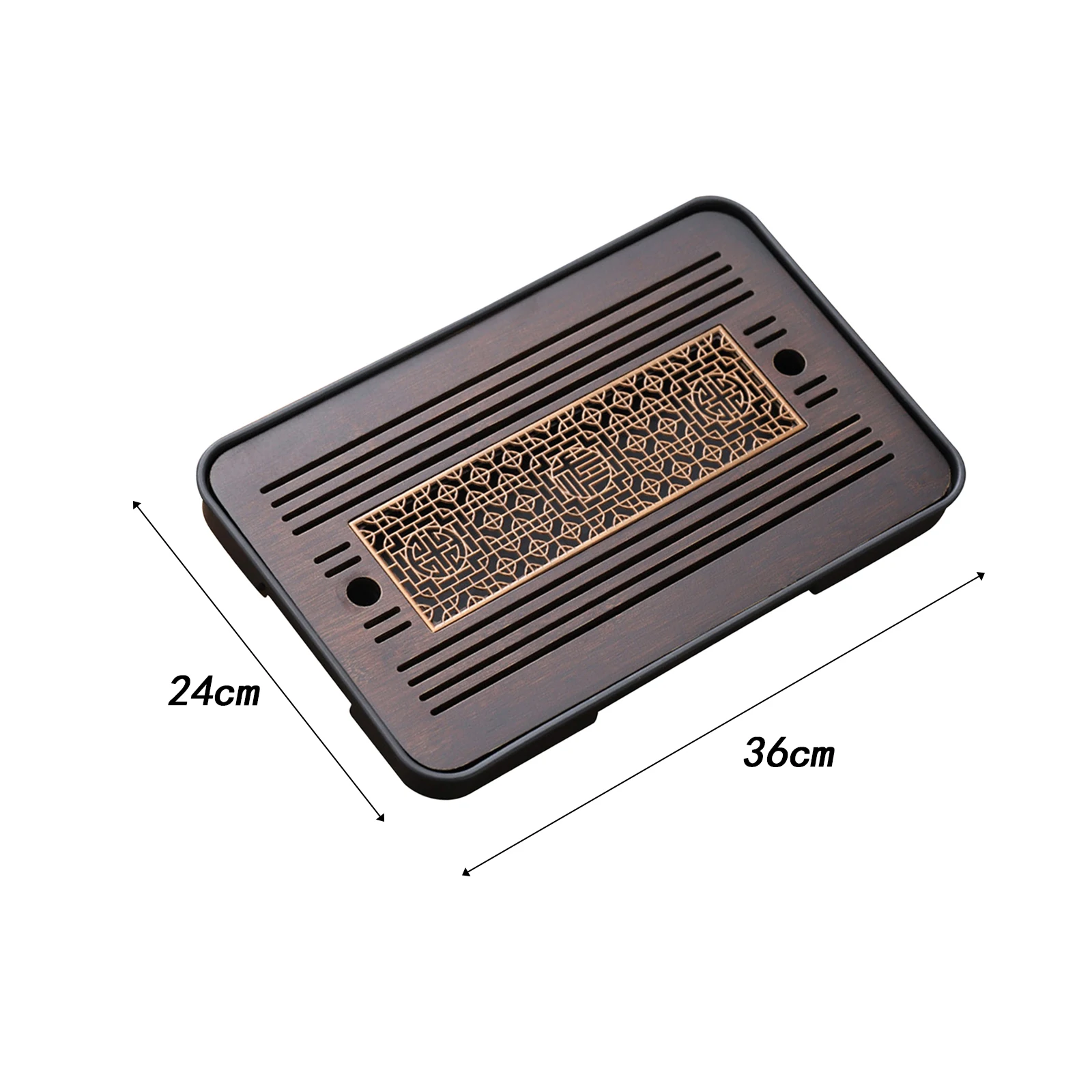 

Customizable Tea Set Accessory Serving for Room Home Chinese Tray with Water Storage