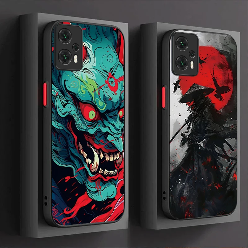 Japan Ghost Samurai Case For Xiaomi POCO X6 M6 13T 12T 11T 10T 13 12 11 Lite 5G NE X3 NFC X4 GT X5 F3 F4 F5 F6 Pro 4G M5S C65