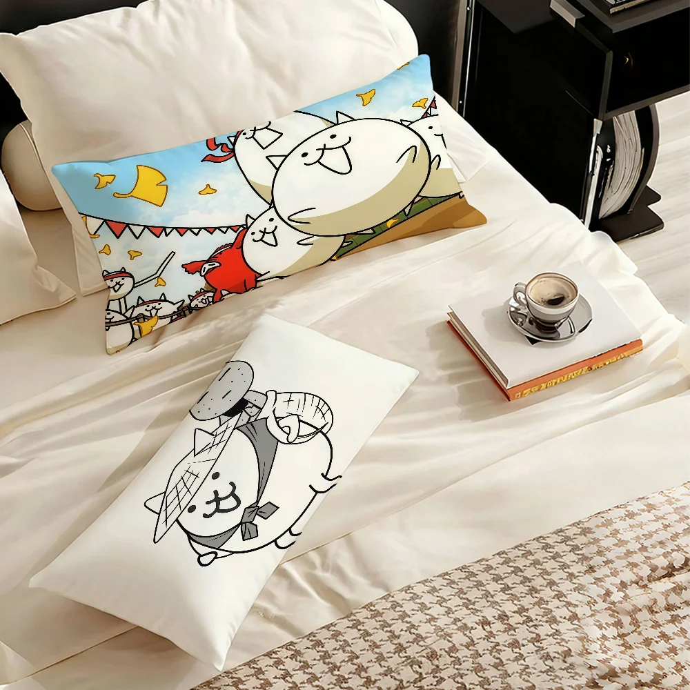 Game cute T-The B-Battle C-Cats  Pillow Case Suitable for Office Bedroom Sofa Home Decoration Rectangle Cushions
