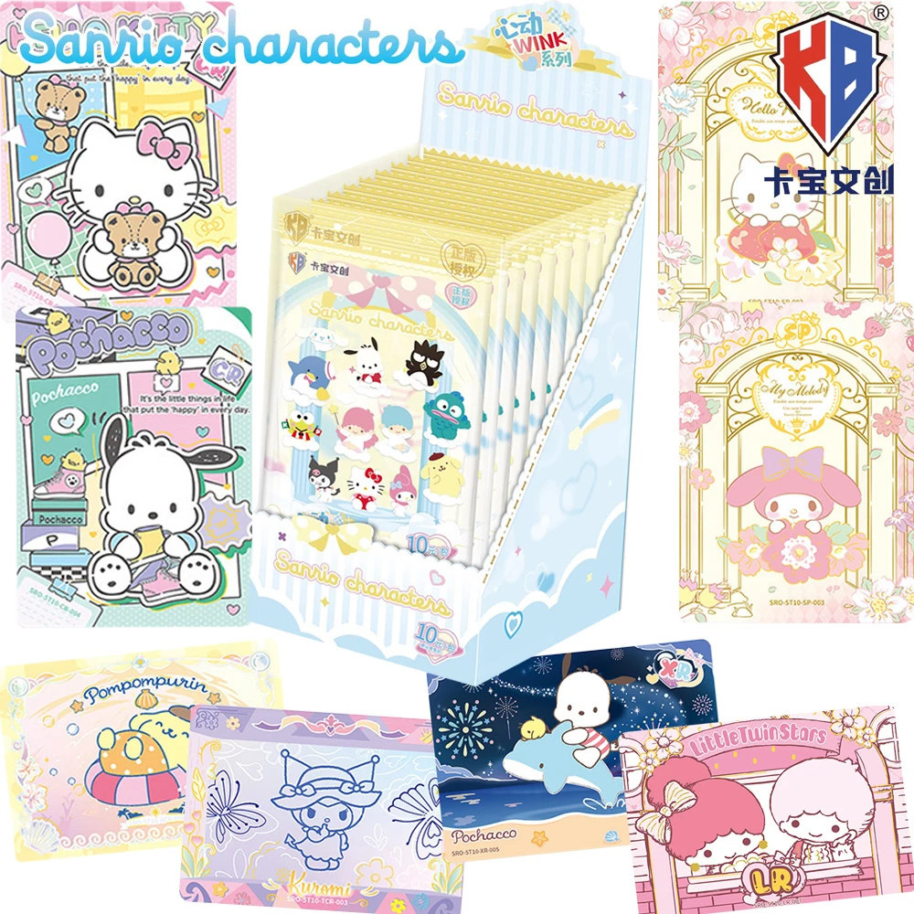 

Оригинальные коллекционные карточки Kabao Sanrio с популярными персонажами IP-серии Sweet Heartbeat Wink: тематические периферийные карточки, любимый подарок-игрушка
