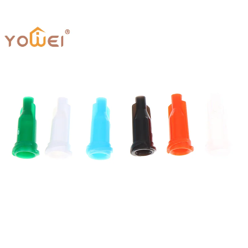 Latest 100Pcs Syringes Tip Caps Luer Lock Tapered Tips Covers Dispensing Needles Tip Cap Multi-color Spiral Mouth Syringes Plug