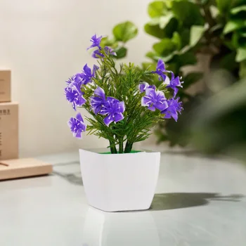 인공 분재 가짜 작은 벚꽃 화분 식물, 정원 장식 용품, 야외 실내 홈 침실 거실