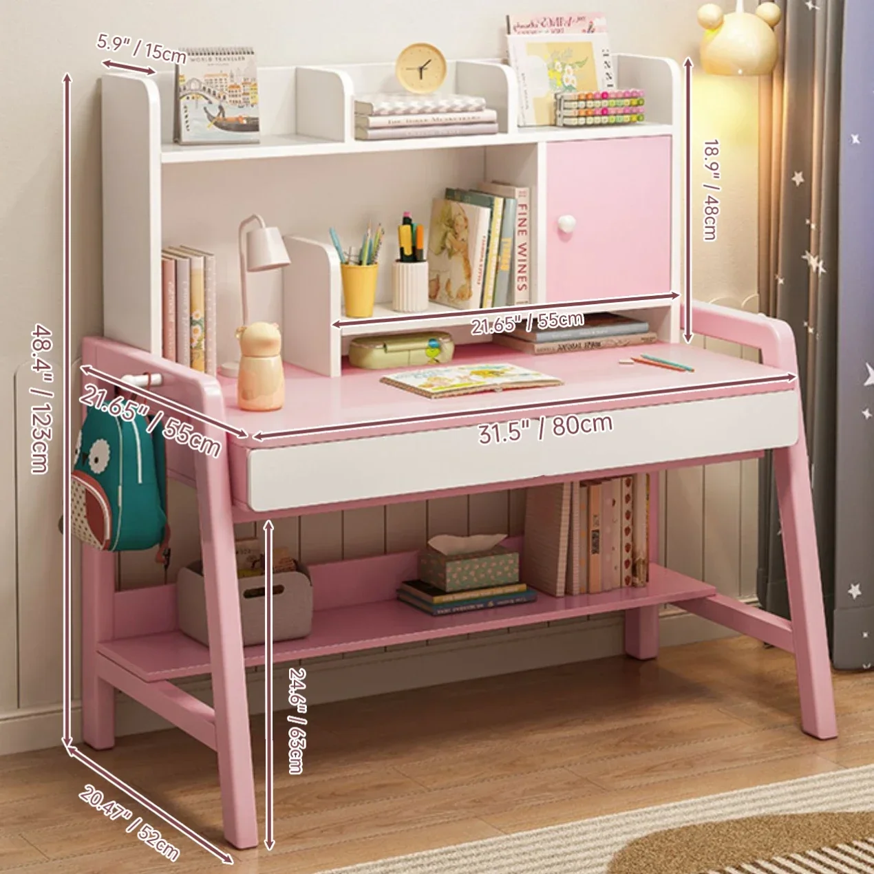 Juego de mesa y silla de estudio para niños, muebles de dormitorio de madera maciza, mesa de estudiante, escritorio de computadora de oficina