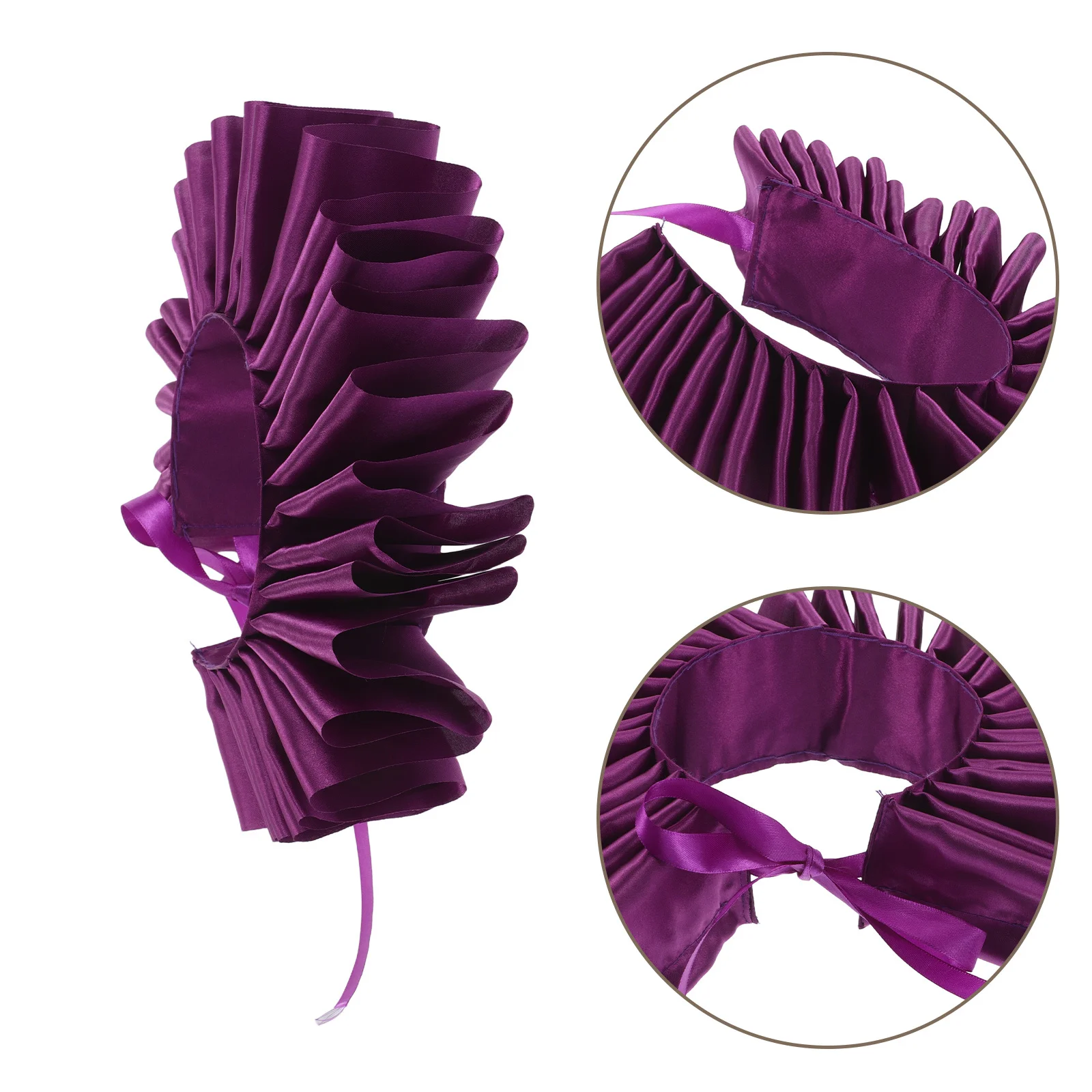 

Detachable Ruffle Collar False Collar Shirt Clown Neck Victorian Blouse Women Wedding Photoshoot Theater Costume Accessory
