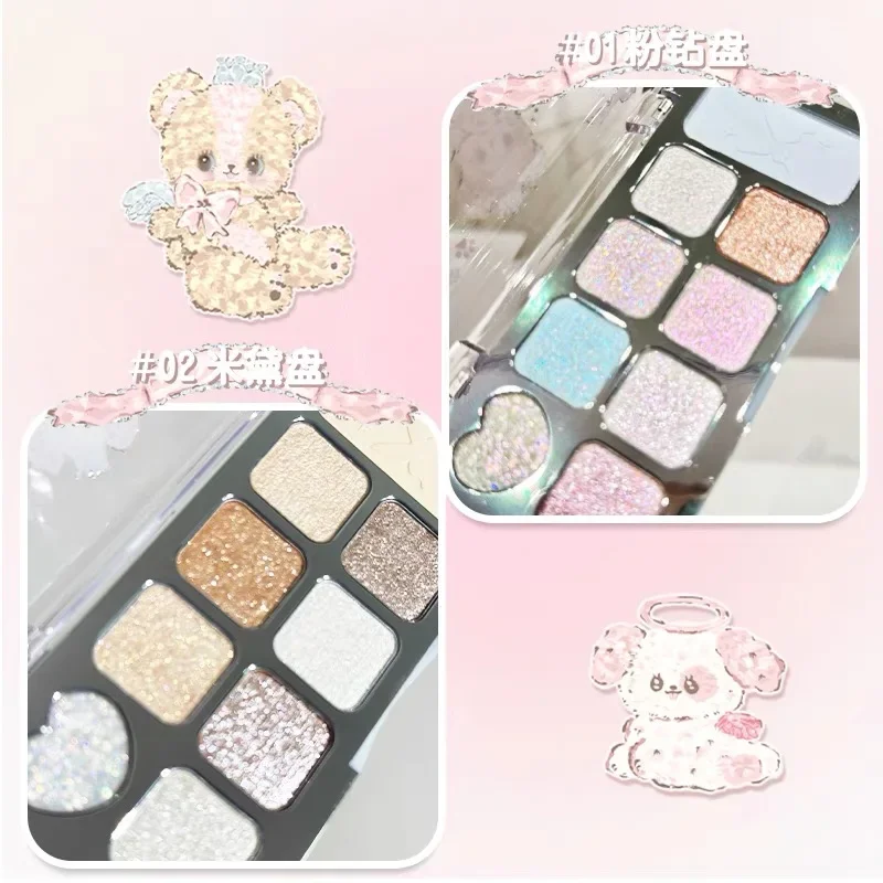 JILL LEEN 9 couleurs paillettes mat miroitant fard à paupières maquillage beauté longue durée paillettes yeux Blush cosmétiques palette