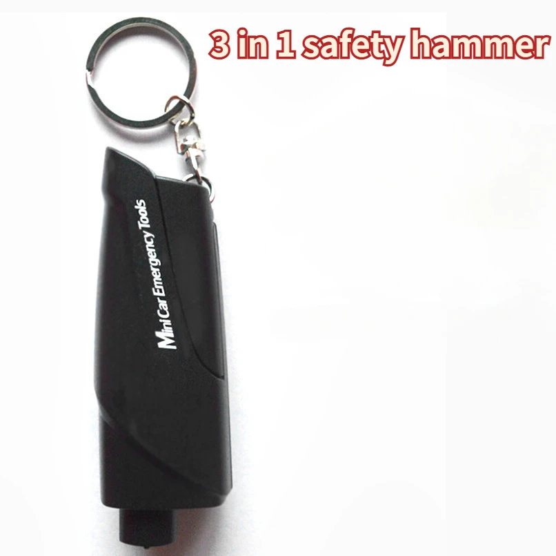 Window Breaker Seatbelt Cutter Multifunctional Safety Hammer Keychain Car Emergency Escape Tool for Land and Underwater