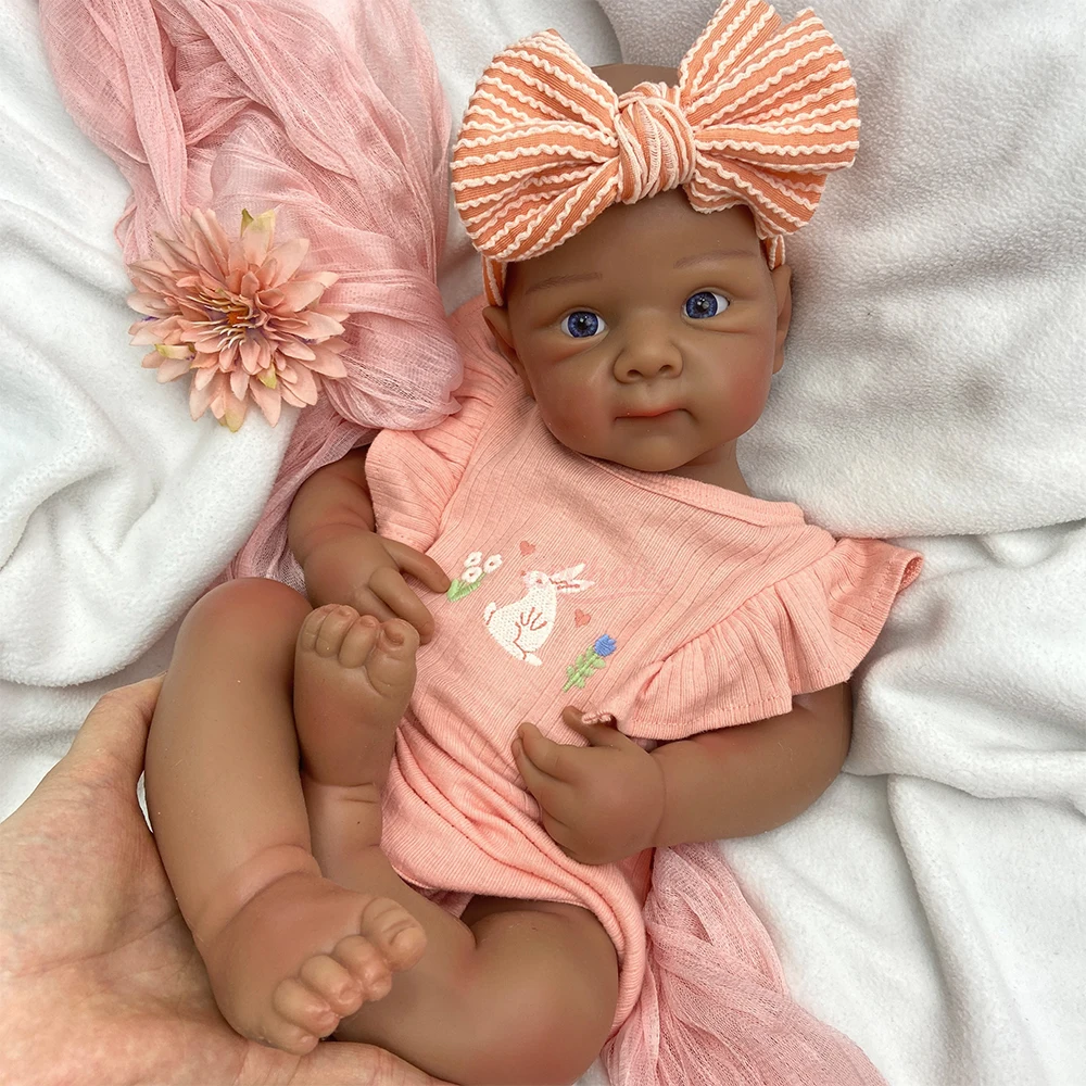 50cm Cała z Silikonu Realistyczna Lalka Reborn Dziewczynka z Realistycznymi Detalami, Otwierająca Usta, Noworodek, Prezent Uspokajający i Wyrażający Miłość