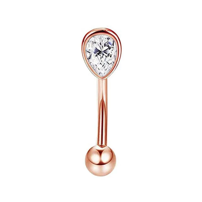 Curved Barbell Eyebrow Piercing Earring, Tragus Stud