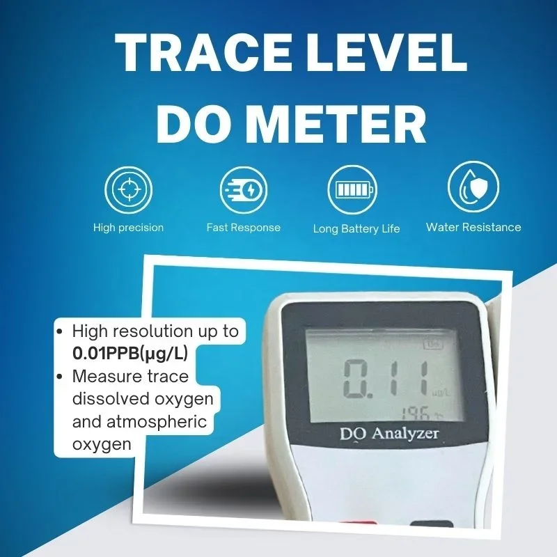 NEW Rapidest Trace Level Handheld Dissolved Meter Gas Analyzer With Galvanic DO Probe for Power Plant Purified Water