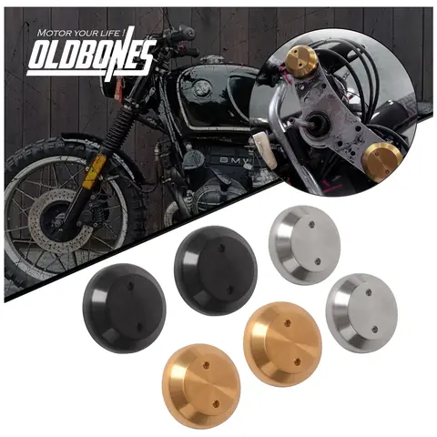 Bouchon de fourche avant Cafe Racer en alliage de titane, 3 couleurs, bouchon d'obturation, 2 pièces pour BMW série R R80 R60 R90 R100