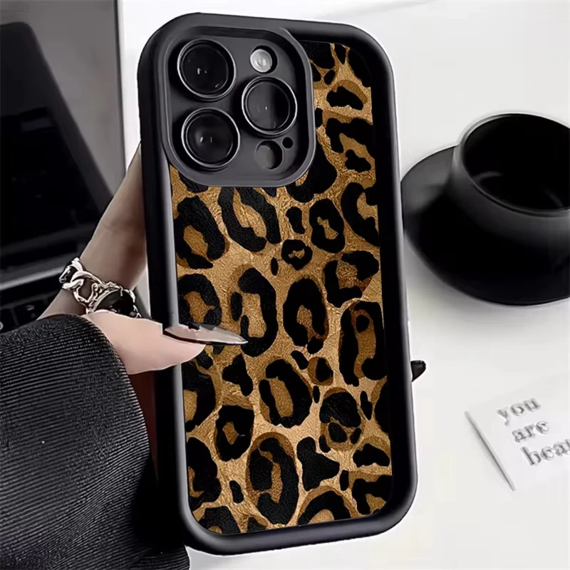 Leopard Print Graphic Phone Case for Samsung Galaxy 24 23 22 21 20 Plus Ultra FE A73 A72 A71 A52 A51 A32 Note 20 Fundas