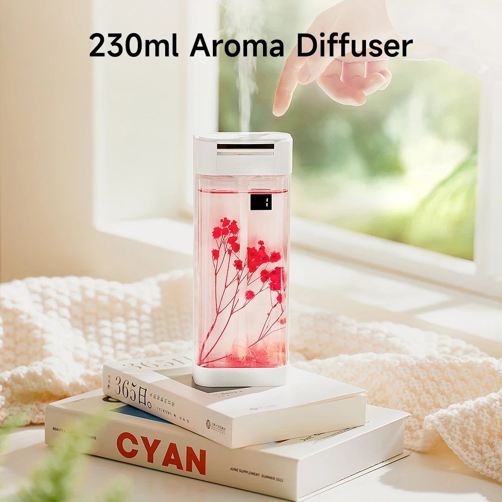 Difusor de aroma inteligente de 230 ml, ambientador automático con recambios, pulverizador de niebla de aceite esencial premium, fragancia duradera
