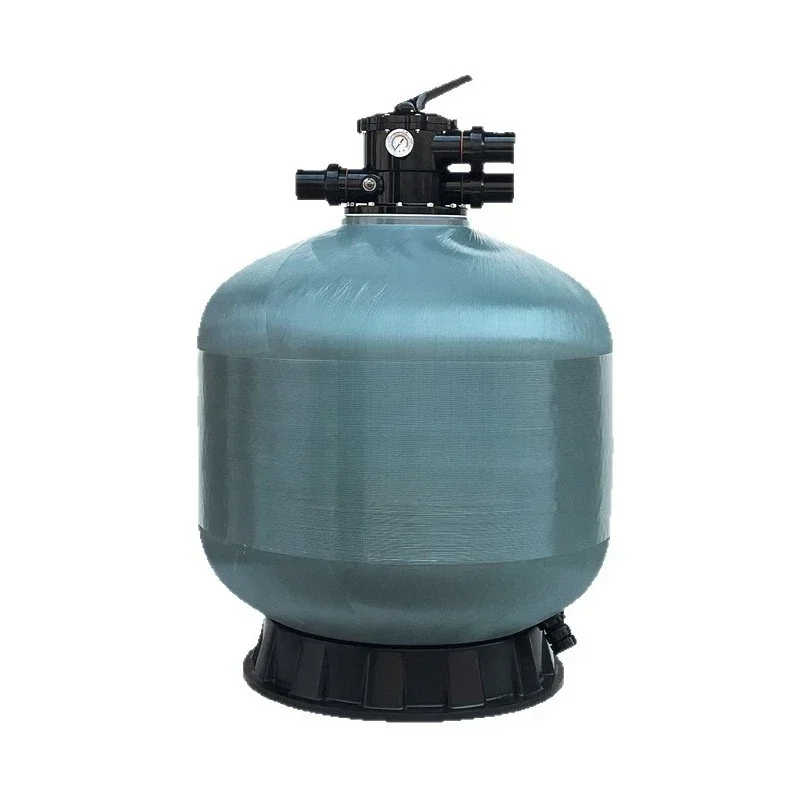 Swimming pool sand tank filter water circulation treatment system