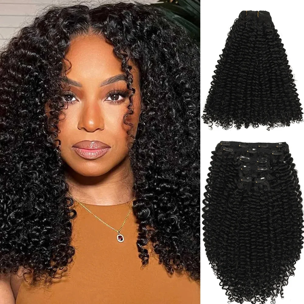 

Синтетические кудрявые заколки для наращивания волос Натуральные шиньоны для наращивания волос на заколке из 6 шт. Зажимы для всего головы 26 дюймов/140 г