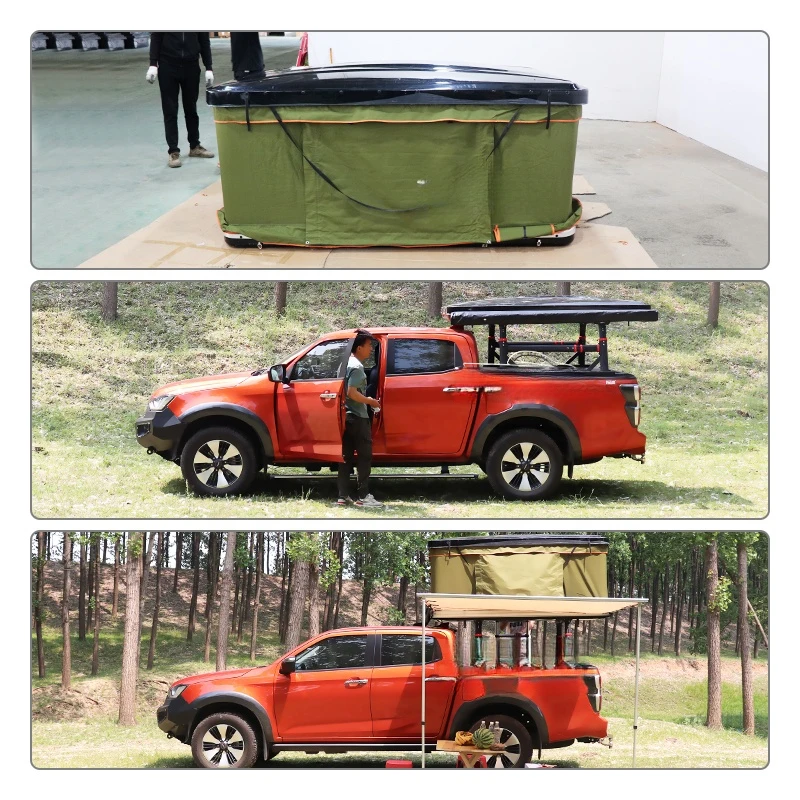 

4x4 SUV Universal Tent Hard Alloy Camping 4 Person Pickup Roof Top Tent With Free Ladder
