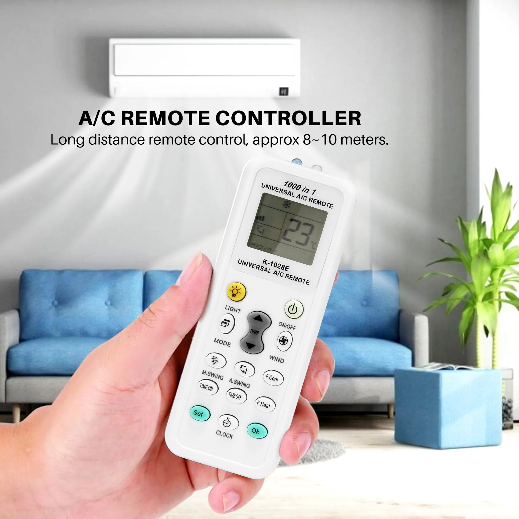 Universal 1000 in 1 LCD Low Power Consumption K-1028E Air Condition A/C Remote Control Controller