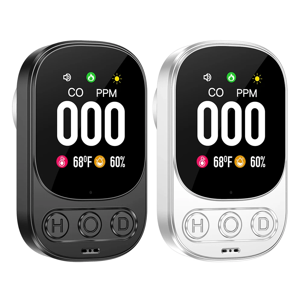 3 In 1 Plug in Carbon Monoxide Detector Plug&Play CO Alarm Detector with HD Screen & 85dB Alarm for Home Travel Hotel Indoor