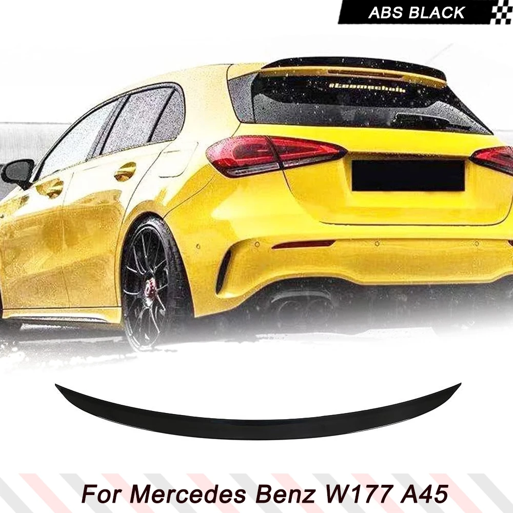 

ABS Gloss Black Roof Spoiler For Mercedes-Benz A Class W177 Hatchback A180 160 200 220 250 A45 A35 AMG 2019-2021 Rear Wing Lip