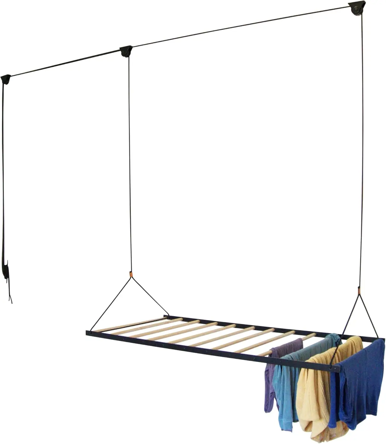 

48-дюймовая потолочная сушилка для белья с роликовой системой для экономии места и организации пространства дома