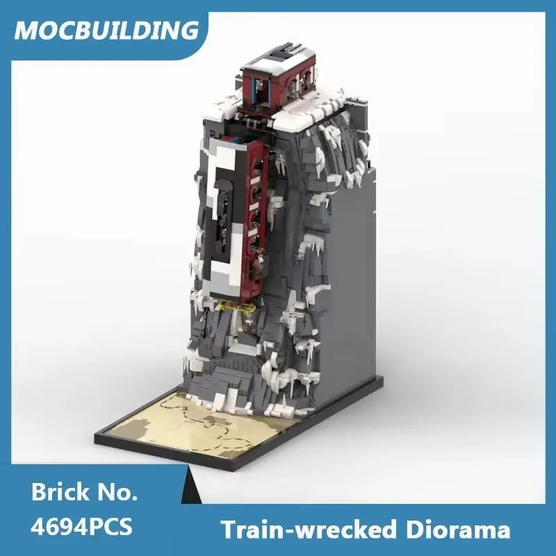 

MOC Building Blocks Train-wrecked Diorama DIY Assembled Bricks Architecture Display Model Creative Collection Toys Gifts 4694PCS