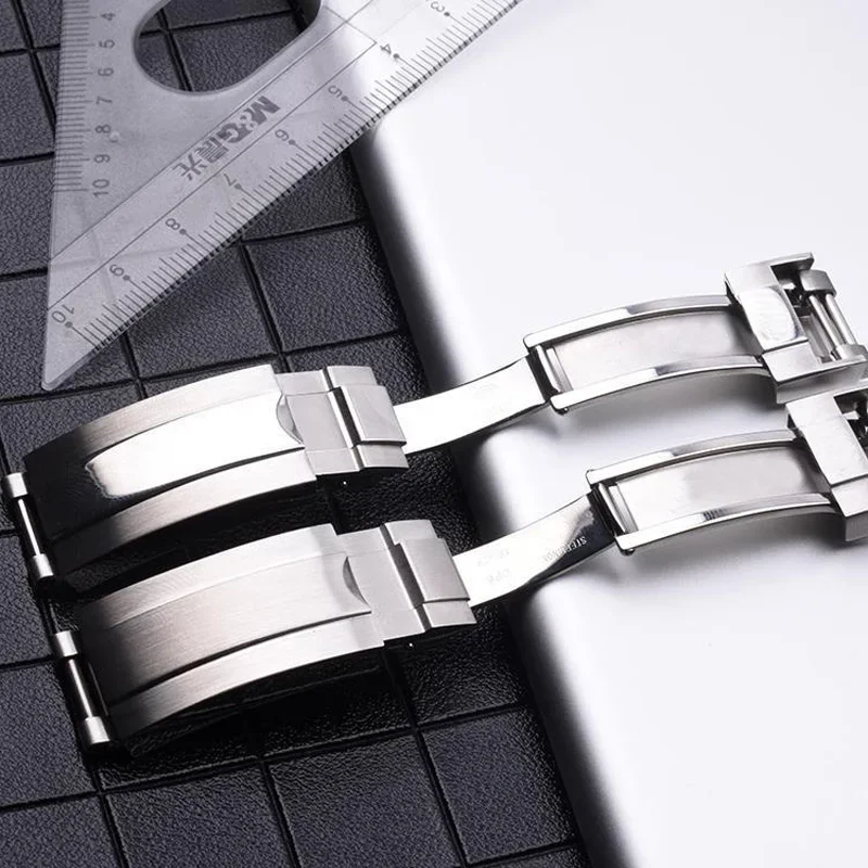 Watch Band Glidelock Clasp For Rolex DAYTONA SUBMARINER GMT Yacht-Master New Water Ghost Fine-tuning Pull Button Buckle 9-16mm