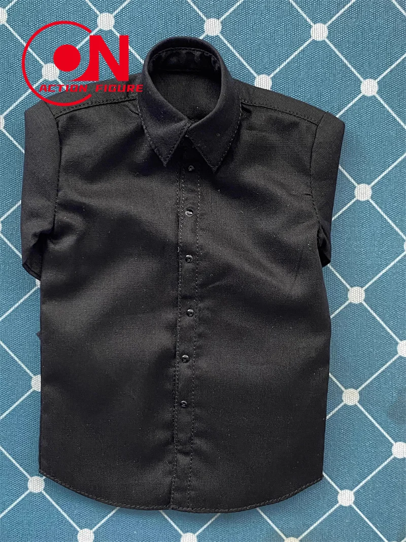 TOPO STUDIO TP011 1/6 Masculino Camisa de Cor Sólida Preto Branco Cinza Camisa Roupas Modelo Fit 12 ''Soldado Figura de Ação Corpo