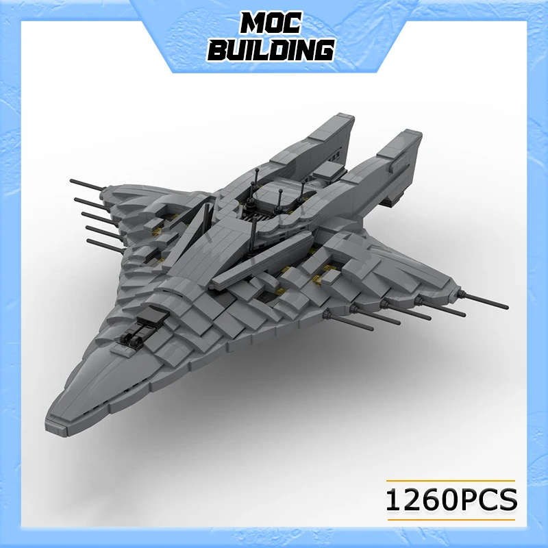 MOC Building Block Breaking Wraith Cruiser Aerocraft Model Science Fiction Spacecraft Technology Bricks DIY Assembled Toys Gifts