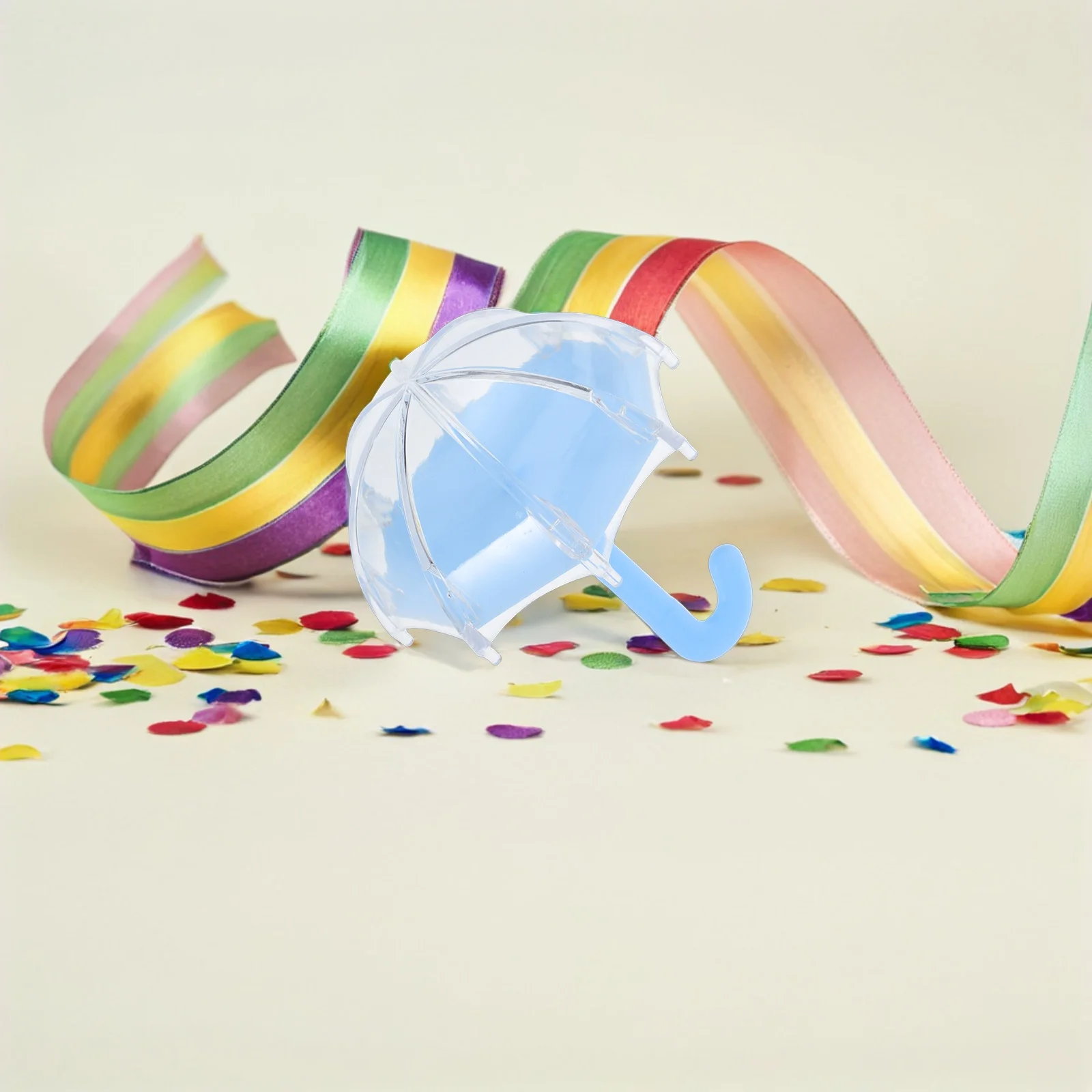 

12pcs Unique Shape Plastic Sweets Cases for Wedding Cake Lovely Party Candy Cases Favours Umbrella Shaped Candy Containers Gift